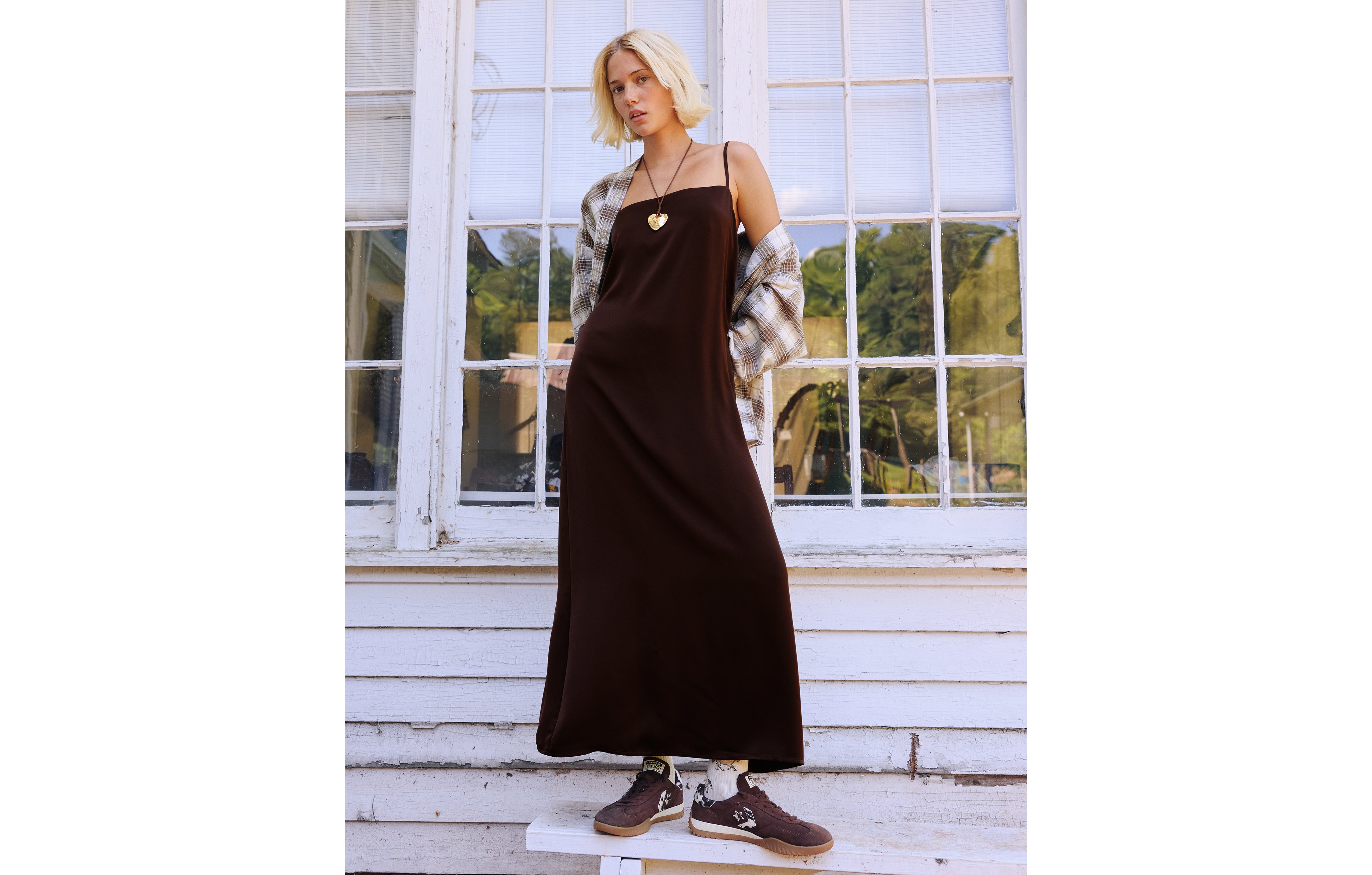 Aerie Liquid Satin Maxi Slip Dress