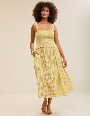 american eagle brown polka dot dress High Neck Frill Hem Mini Dress In Chocolate Brown Polka Dot | EGO US