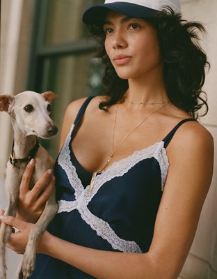 Overslept By Aerie Liquid Satin Mini Nightie by Aerie