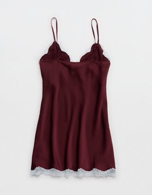 OVERSLEPT by Aerie Liquid Satin Mini Nightie
