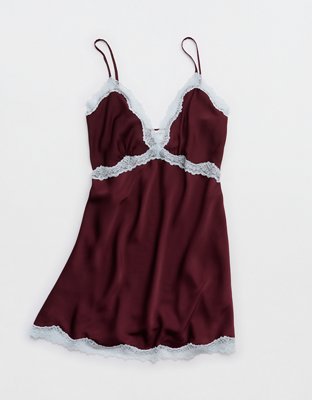 OVERSLEPT by Aerie Liquid Satin Mini Nightie