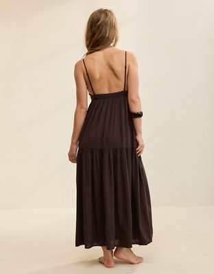Aerie On-The-Down-Low Back Dress
