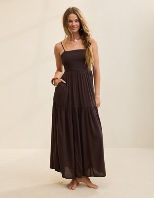 Aerie On-The-Down-Low Back Dress