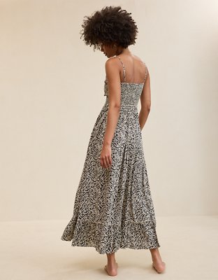 Aerie Button Front Maxi Dress