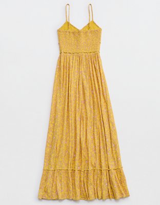 Aerie Button Front Maxi Dress