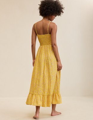 Aerie Button Front Maxi Dress