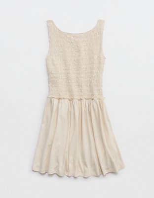 Aerie Happiest Smocked Mini Dress