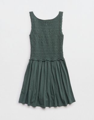 Aerie Happiest Smocked Mini Dress
