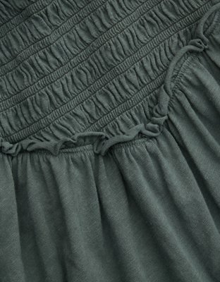 Aerie Happiest Smocked Mini Dress