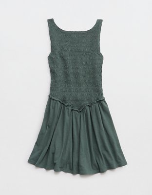 Aerie Happiest Smocked Mini Dress