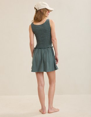 Aerie Happiest Smocked Mini Dress