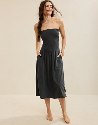 aerie cut out maxi dress Aerie Strapless Cut Out Maxi Dress