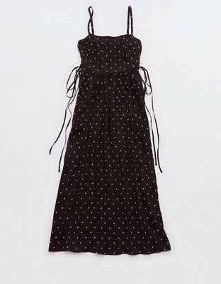 Aerie Happy & Drapey Lace Up Dress