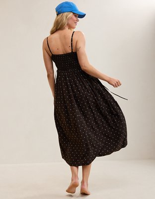 Aerie Happy & Drapey Lace Up Dress