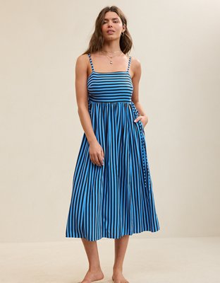 Aerie Happy & Drapey Lace Up Dress
