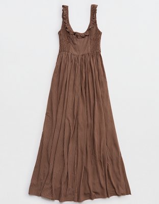 Aerie Happy & Drapey Side Smocked Dress