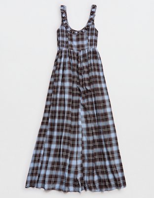 Aerie Happy & Drapey Side Smocked Dress