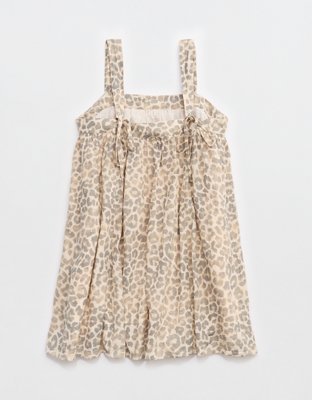 Aerie Printed Babydoll Mini Dress