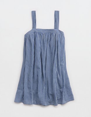 Aerie Printed Babydoll Mini Dress