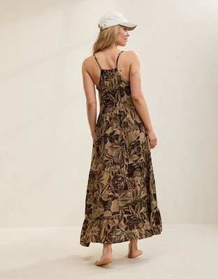 maggy london brown dress Out In The Open Brown Ditsy Floral Maxi Dress – Shop the Mint main image 1