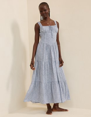AE Tie-Strap Corset Maxi Dress | American Eagle