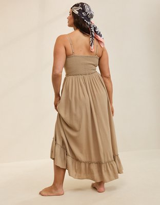 Aerie Button Front Maxi Dress