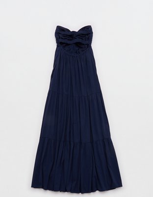 Aerie Strapless Cut Out Maxi Dress