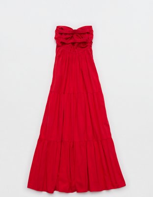 Aerie Strapless Cut Out Maxi Dress