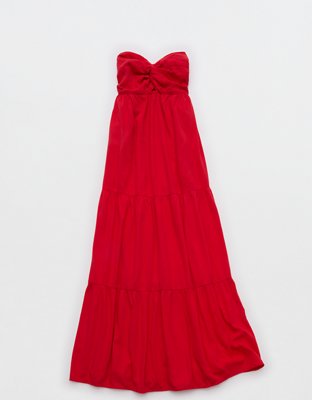 Aerie Strapless Cut Out Maxi Dress