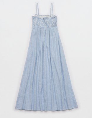 Aerie Straight Neck Midaxi Dress