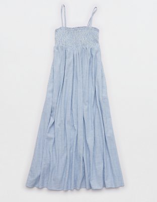 Aerie Straight Neck Midaxi Dress