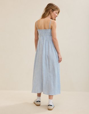 Aerie Straight Neck Midaxi Dress