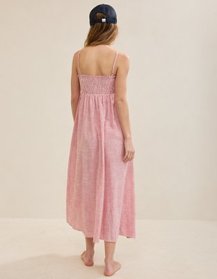 Aerie Straight Neck Midaxi Dress