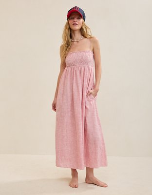 Aerie Straight Neck Midaxi Dress