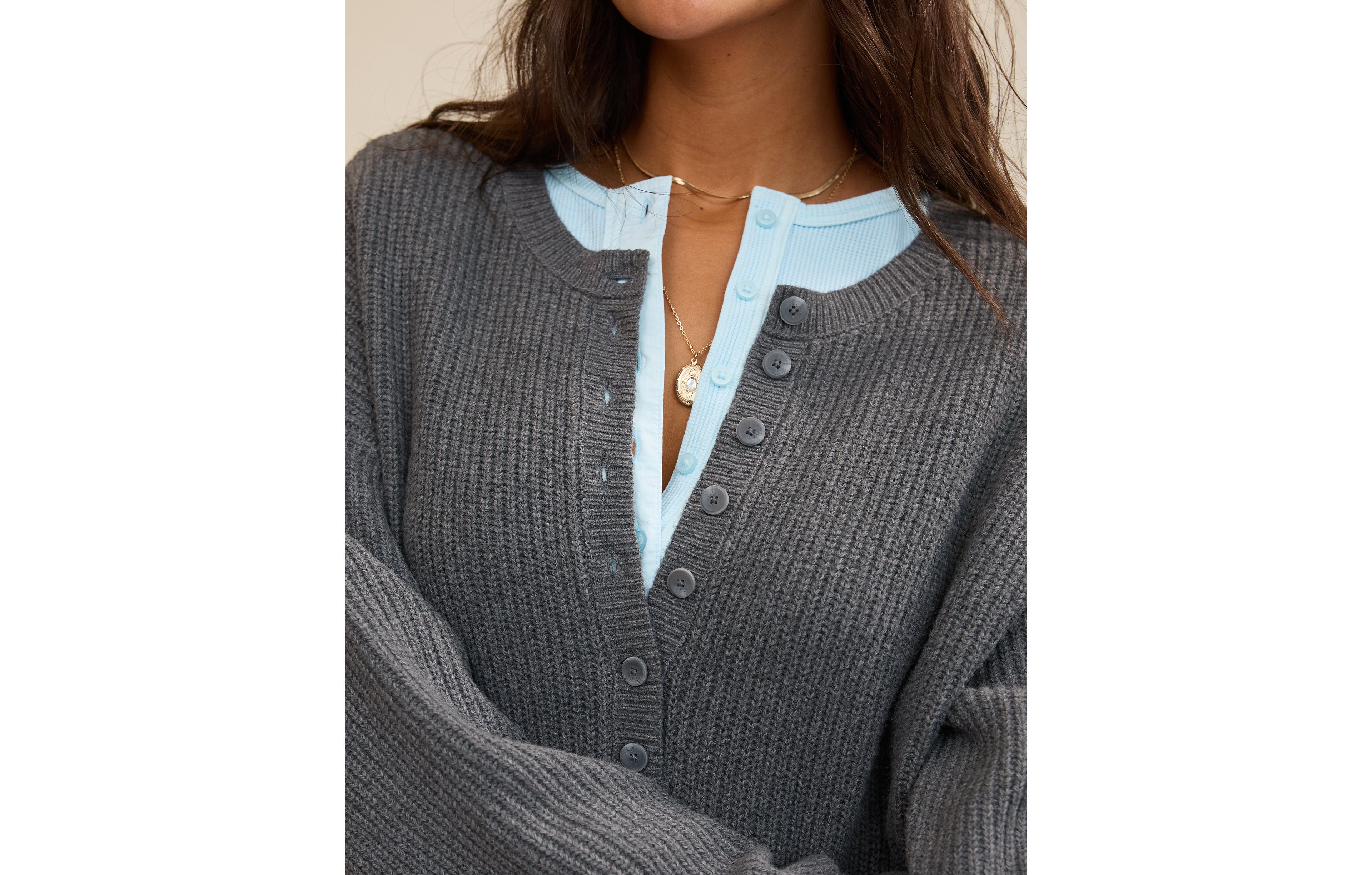 Aerie Henley Sweater Dress