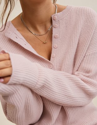 Aerie Henley Sweater Dress