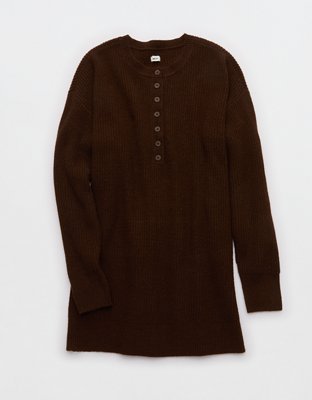 Aerie Henley Sweater Dress