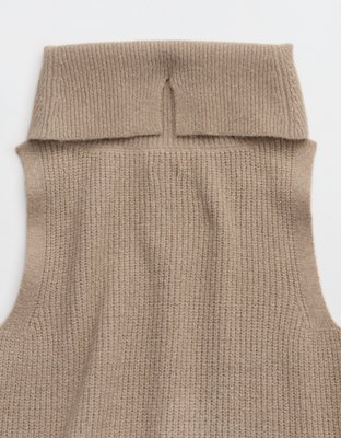 Женское платье Aerie Turtleneck Sweater Dress, цвет: Меланжевый серо-коричневый — фото 5