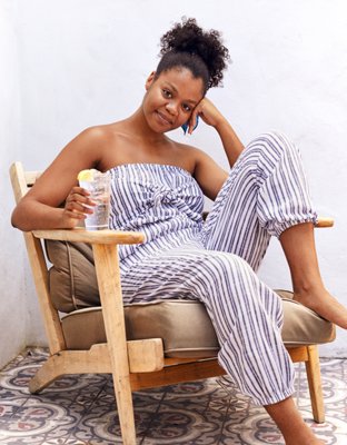 aerie tie front jumpsuit
