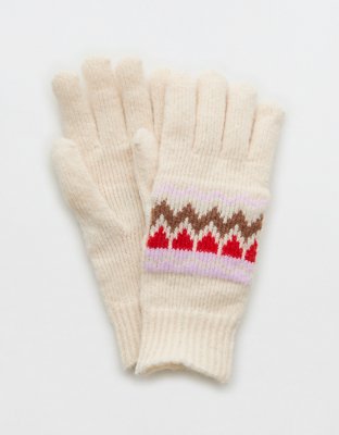 Перчатки Aerie Fairisle, цвет: Фиолетовый варёный — фото 1