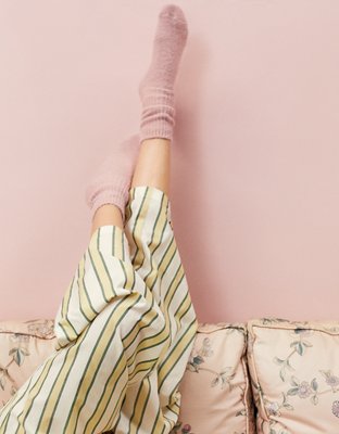 Aerie x Emily + Meritt Fuzzy Rib Crew Sock