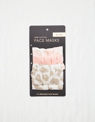 Aerie Kitsch Cotton Face Mask 3-Pack — фото 3