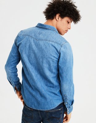 AE Long Sleeve Western Denim Button Down Shirt