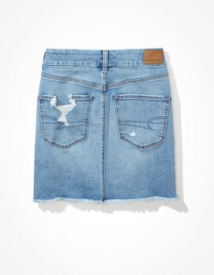 Женские юбки American Eagle AE Curvy Denim Mini Skirt — фото 4