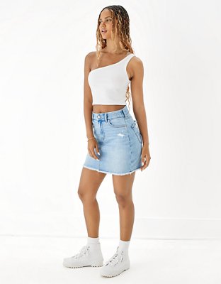 Женские юбки American Eagle AE Curvy Denim Mini Skirt — фото 5