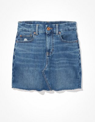 Женские юбки American Eagle AE Ne(x)t Level Stretch Curvy Denim Mini Skirt — фото 3