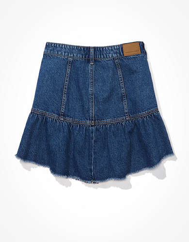 AE Tiered Denim Mini Skirt