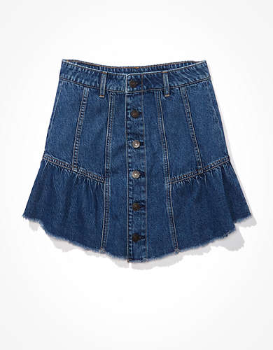 AE Tiered Denim Mini Skirt