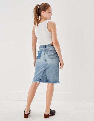 AE Denim Midi Skirt