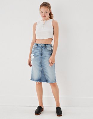AE Denim Midi Skirt